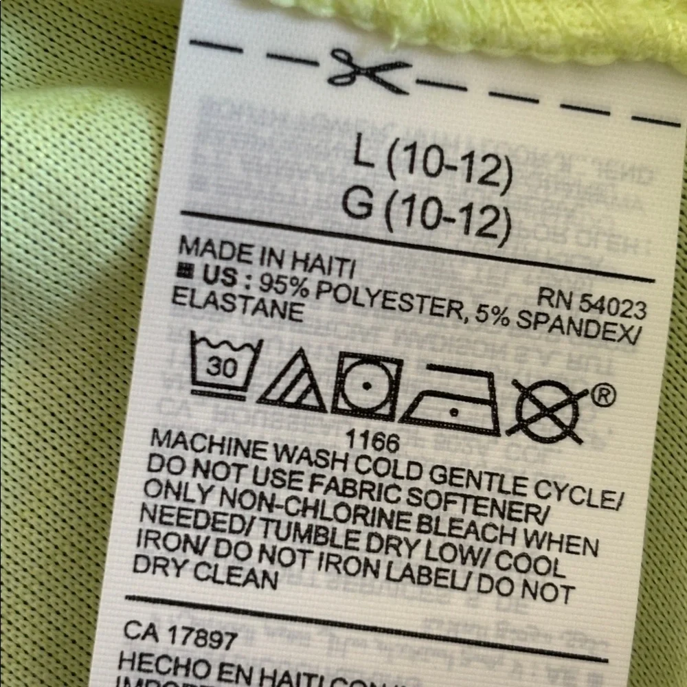 Old Navy Girls Breathe On Active Side Wrap Tank Top in Light Bulb Neon